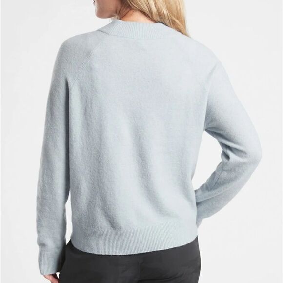 ATHLETA Hawthorn Crew Sweater Marino Wool Blend Voyage Grey Blue Women’s Medium - Picture 3 of 9